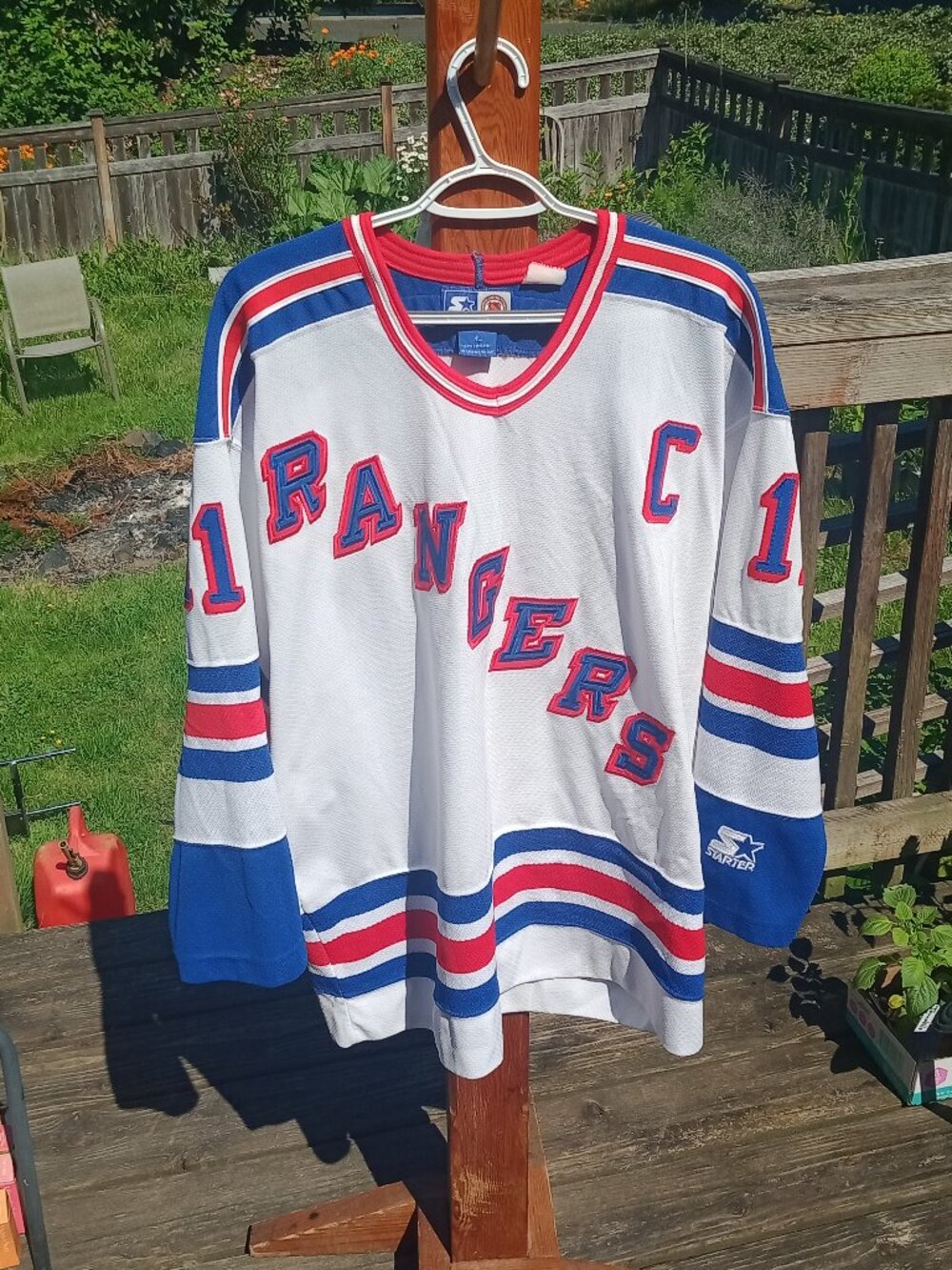 1990s New York Rangers Mark Messier NHL Starter hockey jersey